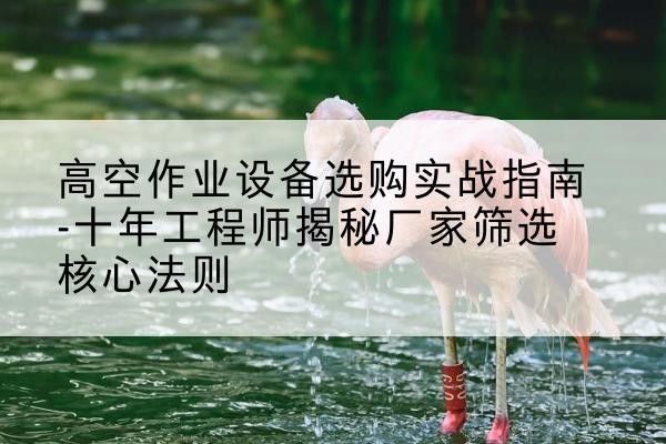 叶城剪叉式升降机厂家-高空作业设备选购实战指南-十年工程师揭秘厂家筛选核心法则