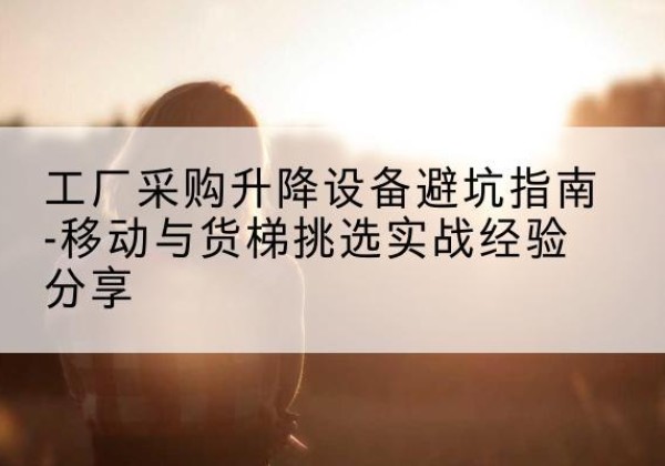 叶城移动式升降机怎么选-工厂采购升降设备避坑指南-移动与货梯挑选实战经验分享